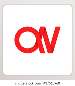 minimalist and modern two letter composition for initial, logo or signature started by O letter