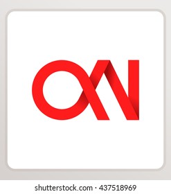minimalist and modern two letter composition for initial, logo or signature started by O letter