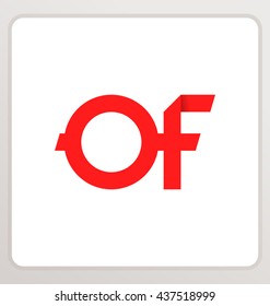minimalist and modern two letter composition for initial, logo or signature started by O letter