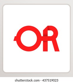 minimalist and modern two letter composition for initial, logo or signature started by O letter
