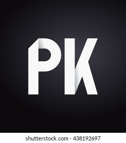 minimalist and modern two letter composition for initial, logo or signature started by P letter