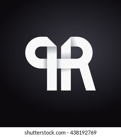 minimalist and modern two letter composition for initial, logo or signature started by P letter