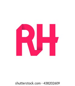 minimalist and modern two letter composition for initial, logo or signature started by R letter