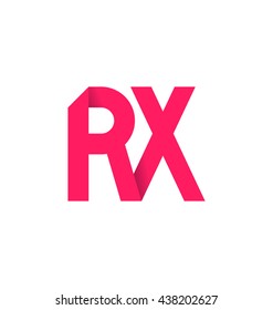 minimalist and modern two letter composition for initial, logo or signature started by R letter