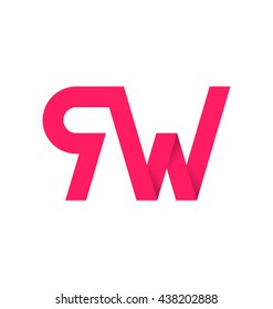 minimalist and modern two letter composition for initial, logo or signature started by R letter