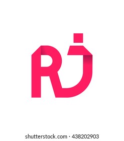minimalist and modern two letter composition for initial, logo or signature started by R letter