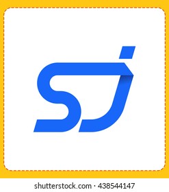 minimalist and modern two letter composition for initial, logo or signature started by S letter