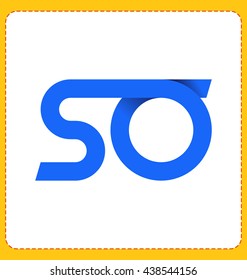 minimalist and modern two letter composition for initial, logo or signature started by S letter