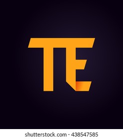 minimalist and modern two letter composition for initial, logo or signature started by T letter