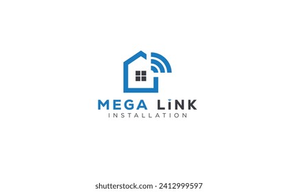 Minimalist modern unique professional networking installation logo design