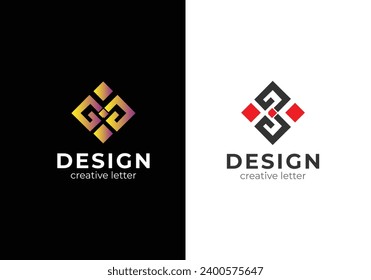 Diseño abstracto del logotipo de vectores minimalista y moderno adecuado para empresas y marcas Pro Vector