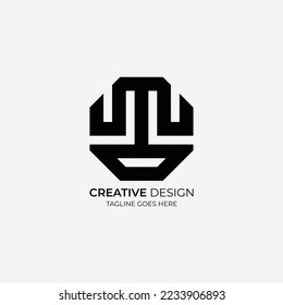 Minimalist and modern vector logo design suitable for business and brands