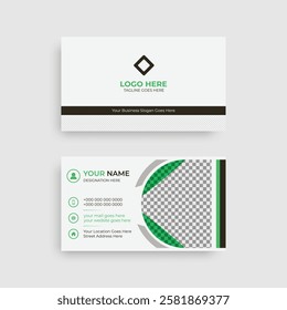 Minimalist and modern visiting card design for personal and business branding
