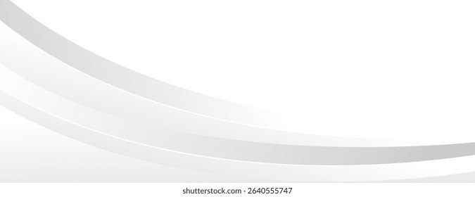 Minimalist modern white and gray curve background. Abstract modern banner design for websites, headers, sale templates, business ads, awards, events, and more