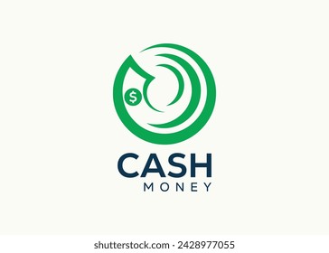 Minimalist Money logo design vector template. Cash money for business finance vector. Money investing logo