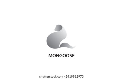 Minimalist Mongoose Logo Design vector illustration