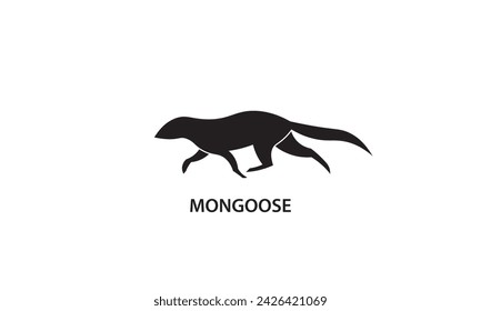 Minimalist Mongoose Logo Design vector illustration
