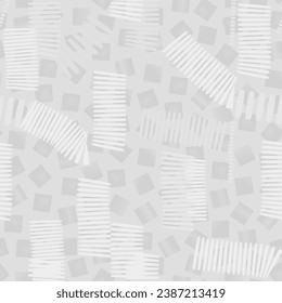 Patrón monocromo minimalista. Resumen de textura de impresión a la moda con formas geométricas y líneas de rayas. Plantilla vectorial elegante artística para un diseño de fondo sin fisuras.