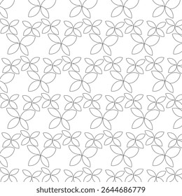 Minimalist Monochrome Petals for Backgrounds or Textiles