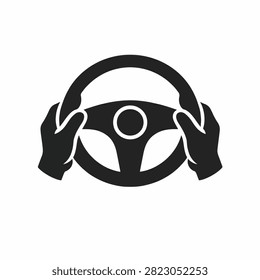 Minimalist monochrome skull graphic with empty eye sockets and sharp teeth