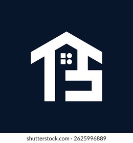 minimalist monogram combining the letter "B" with the form of a simple house structure. This creative composition balances clarity and symbolism, making it ideal for branding in the real estate, arc