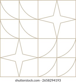 Minimalistisches geometrisches Monoline Dekorationsmuster 