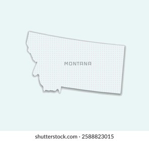 Minimalist Montana state map with a stylish design, perfect for travel guides, digital graphics, and business use	