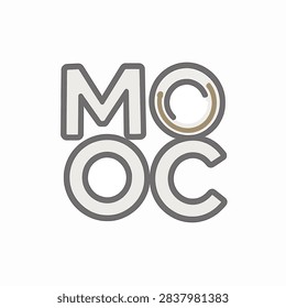 Minimalist MOOC logo with circular accent, modern typography