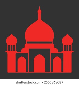 Minimalist mosque design with clean lines.