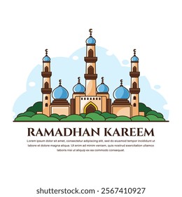 Minimalist Mosque Design for Ramadan Kareem