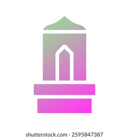 Minimalist Mosque Door Icon with Gradient Design