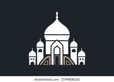 Minimalist Mosque Illustration Logo Design