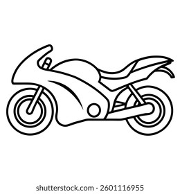 Minimalist Motorcycle Line Art Perfect for Logos And Prints