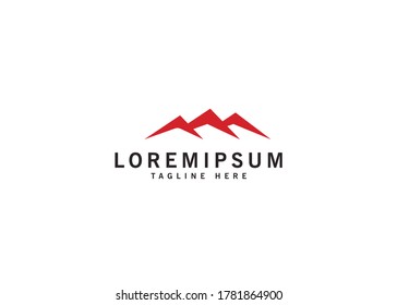 inspiración para el diseño del logotipo abstracto de montaña minimalista