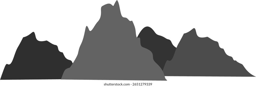 Minimalist Mountain Adventure in Monochrome