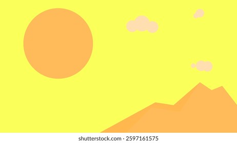 Minimalist Mountain Landscape with Soft Tones