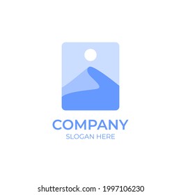 minimalist mountain logo with creative, clean, simple and modern style perfect for outdoor and nature company