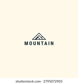 Minimalist mountain logo design with bold typography