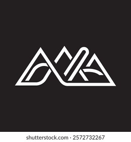 Minimalist Mountain Logo Design Modern Abstract Line Art
