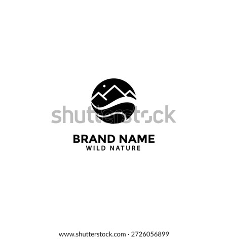 minimalist mountain logo design on white background. great for Adventure Outdoor Expedition Logo Design