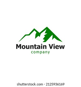 Minimalist Mountain Logo Design Vector