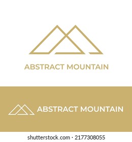 A minimalist mountain logo design in vector format.