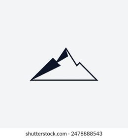Minimalist Mountain Logo Icon Vector