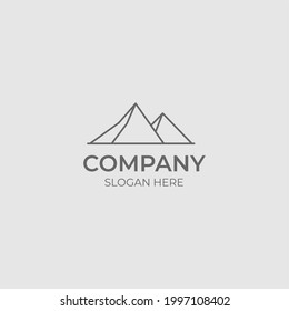 minimalist mountain logo with modern and simple style perfect for outdoor and nature company