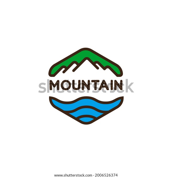 Minimalist Mountain Logo Simple Mountain Logo Stock Vector Royalty