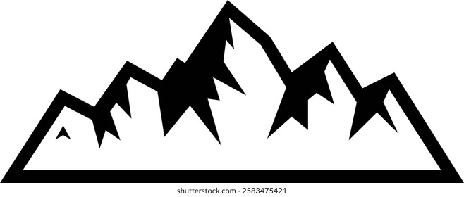 Minimalist Mountain logo in Vector Format
