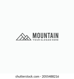 diseño minimalista de triángulo de las montañas de la MONTAÑA