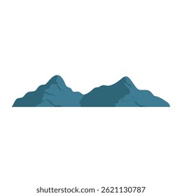 Montaña minimalista. Ilustración vectorial de paisaje de Naturaleza