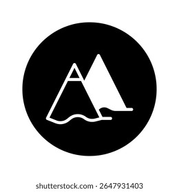 Minimalist mountain range illustration perfect for outdoor adventure and nature logo design ideas and concepts