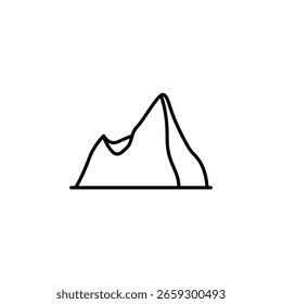 Minimalist Mountain Range Outline Against Transparent Backdrop Artwork